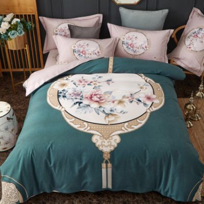 Tấm vải bông dày của Xingyueju Tấm vải cotton bốn mảnh Chăn 1,8m Bộ đồ giường đôi Bộ 4 miếng