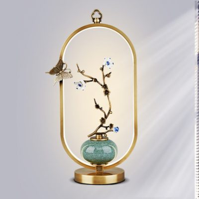 Tôi rất hạnh phúc khi phong cách Trung Quốc mới đồng đèn bàn cao cấp biệt thự phòng ngủ cạnh giường ngủ đèn trang trí phòng khách quà cưới