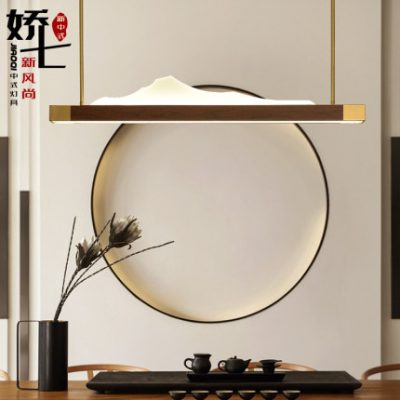 Mới nhà hàng phong cách Trung Quốc đèn chùm nghệ thuật trang trí cảnh quan dải trước bàn học bàn trà bàn ăn Zen phòng trà đèn chùm