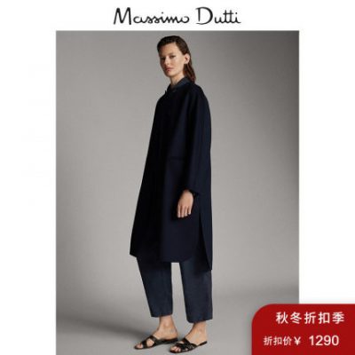 Khuyến mãi mùa thu / đông Massimo Dutti của phụ nữ mùa thu / mùa đông áo len mềm mại áo dài giữa 06405511401