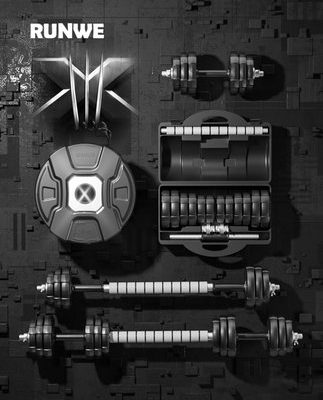 Longway quả tạ nam và nữ thiết bị tập thể dục tại nhà cặp cơ bắp cánh tay người mới bắt đầu điều chỉnh barbell đặt chuông châu Á