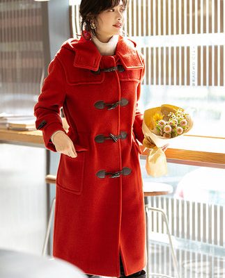 Mùa thu và mùa đông len dày mới 2019 giữa sừng dài khóa áo len cashmere phụ nữ len hai mặt 8521
