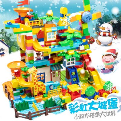 Wangao hạt lớn lắp ráp khối câu đố xây dựng đồ chơi trẻ em chính tả chèn 3-6 tuổi bé nam và nữ trẻ em legao