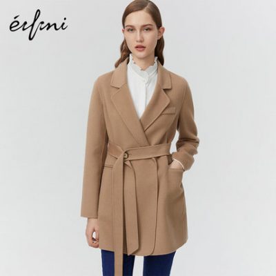[Giống như trung tâm mua sắm] Evelyn 2019 áo khoác len hai mặt mùa đông mới của Evelyn 2019 Áo len nữ 1AA270491