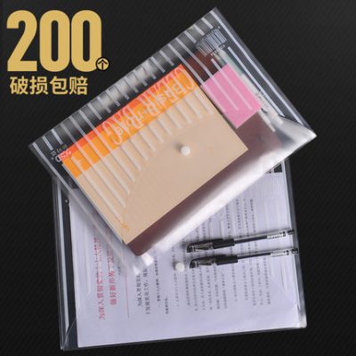 200 dày tập tin a4 dung lượng lớn túi nhựa trong suốt tập tin túi nút sinh viên nút chụp văn phòng phẩm thông tin lưu trữ túi thư mục văn phòng vật tư văn phòng cặp bán buôn tùy chỉnh