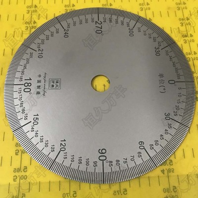 Quay số góc 360 độ tấm thép không gỉ phụ kiện cơ khí quy mô tròn đường kính ngoài 220 đường kính trong 22 dày 2MM