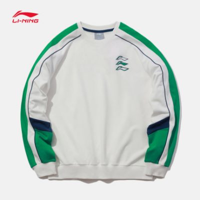 Li Ning áo len nam và nữ cùng 2020 mới áo thun dài tay cổ tròn áo thun mùa xuân dệt kim thể thao