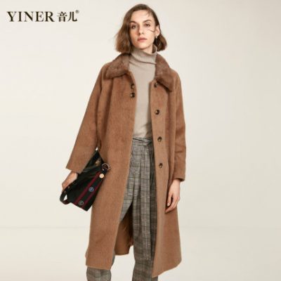 Yinger Yiner Yiner 2018 Mùa đông mới dài Albaka Alpaca Áo khoác nữ 8C38580070