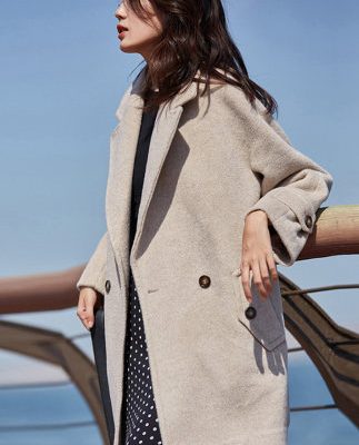 Áo khoác cashmere hai mặt nữ 2019 mới đoạn ngắn 3077 áo len cashmere nhỏ llama lỏng lẻo