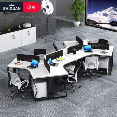 Kết hợp bàn ghế vương miện kết hợp 3/6 người đơn giản hiện đại màn hình ghế ngồi văn phòng làm việc bàn nhân viên