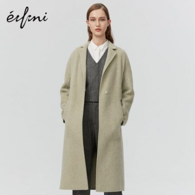 [Giống như trung tâm mua sắm] Áo len mùa đông Evelyn 2019 Áo len dài hai mặt dành cho nữ 1AA370191
