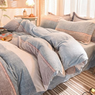 Bốn mảnh dày lông cừu mùa đông san hô lông cừu flannel bao gồm