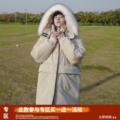 2019 mùa đông mới giữa lông dài cổ áo cotton nam triều lỏng áo khoác cotton trùm đầu mùa đông dày áo khoác đệm