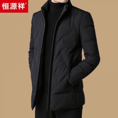 Áo khoác nam trung niên Hengyuanxiang phiên bản 2019 mùa đông Hàn Quốc của chiếc áo khoác dài và dày ấm áp cho nam