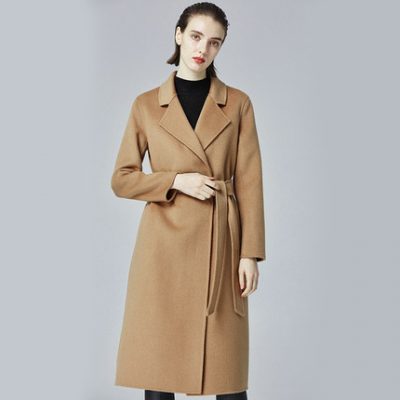 Áo khoác cashmere hai mặt cao cấp dành cho nữ phần giữa dài 2019 mới áo len phổ biến mùa thu khí trang trí mùa đông