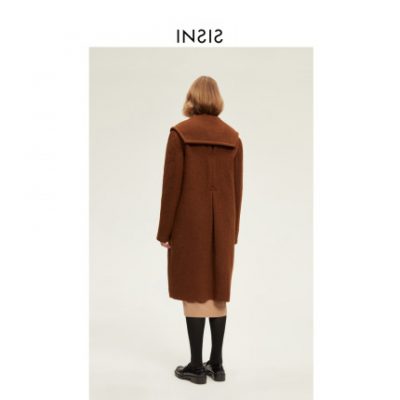 [Vải mohair của Ý] Áo choàng bằng vải nỉ retro hai mặt của INSIS FEMME