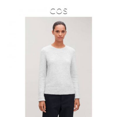 Áo len cổ lọ nữ COS COS Áo len cổ lọ pha trộn Áo len màu xám 2019 Thu đông Sản phẩm mới 5568609007