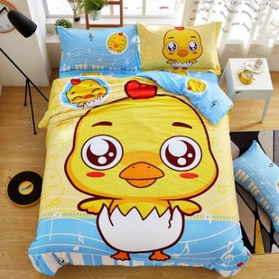 Phim hoạt hình chăn ga gối đệm cotton bốn mảnh cho bé trai 1,2 mét m.