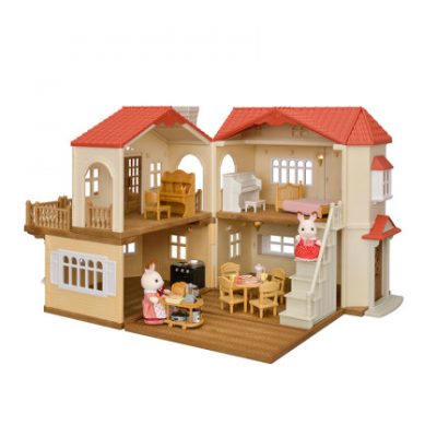 Sylvanian Family Family House Bộ quà tặng Trẻ em Puzzle Play House Toy