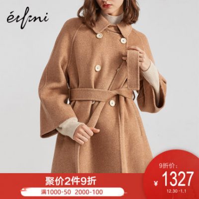 Áo khoác nữ Evelyn Mid-length 2019 Mới 100% Len lông cừu Áo len nữ Áo len hai mặt nữ