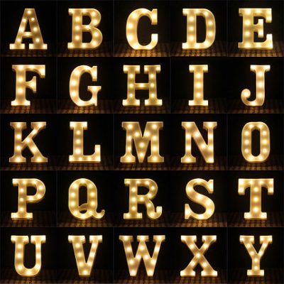 Đèn LED thư đề xuất bố trí vật tư sáng tạo đèn trang trí in tiếng Anh phát sáng sinh nhật đèn kỹ thuật số bất ngờ màu đỏ