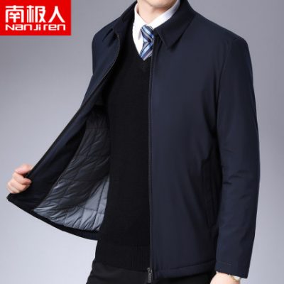 Áo khoác nam nam mùa thu và mùa đông dày áo khoác cha phù hợp với áo khoác trung niên và người cao tuổi áo khoác cotton áo khoác nam