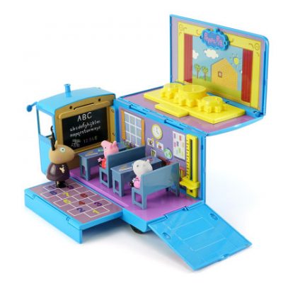 Trang Piggy Trang School Bus Turn Class Class Peggy Children Play House Toy Girl Girl Boy Sinh nhật Quà tặng
