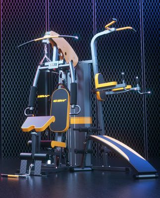 Toàn diện huấn luyện viên ba người đứng sức mạnh thiết bị đào tạo đa năng kết hợp hộ gia đình thiết bị thể dục phù hợp với thể thao