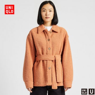 [Hợp tác thiết kế] Áo len lông cừu nữ cực lông cừu cực ngắn 420715 Uniqlo