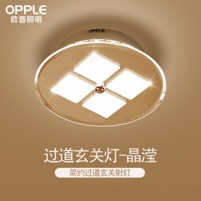 Oplight LED trần ánh sáng bề mặt gắn pha lê lối vào hành lang đèn hành lang nhà ban công trang trí spotlight pha lê