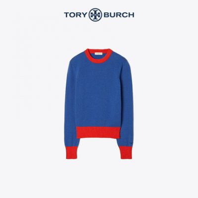 CÂU CHUYỆN BURCH Tang Liboqi 19 Áo len cổ tròn tương phản của phụ nữ mùa đông 57430