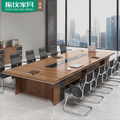 Bàn hội nghị bàn dài đơn giản hiện đại tiếp tân bàn đàm phán bàn ghế kết hợp lớn phòng hội nghị bàn nội thất văn phòng tùy chỉnh