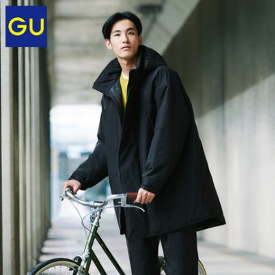GU Tuyệt vời cho nam Áo khoác lửng chống gió có thể giữ áo khoác cotton kiểu quân đội Mùa đông 319241