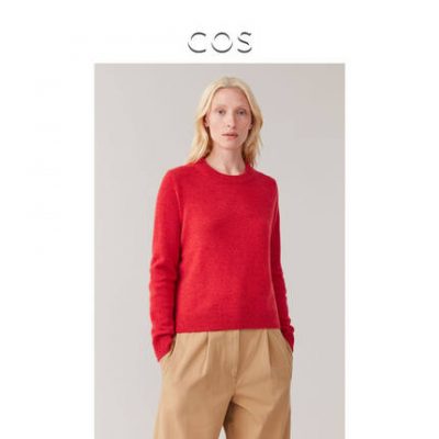 Áo len cashmere cổ tròn cho nữ COS Đỏ / Cam 2019 Thu đông Sản phẩm mới 0821977001