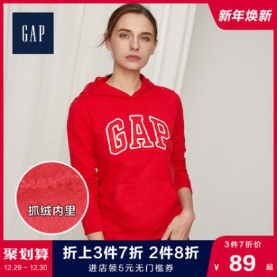 Gap phụ nữ áo len lông cừu phi hành đoàn cổ áo len mùa thu và mùa đông 254792-5 logo áo nỉ nữ