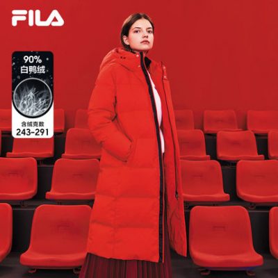 Áo khoác nữ chính thức của FILA 2019 mùa đông mới thể thao rộng rãi dệt xuống áo khoác nữ
