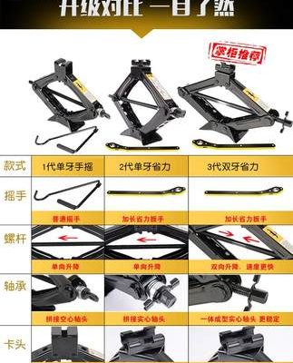 Dụng cụ gắn trên xe 2 tấn jack thủy lực thủy lực
