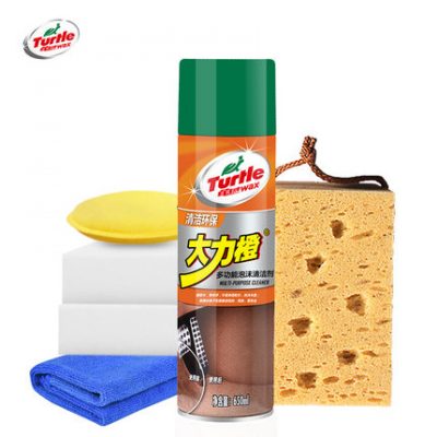 Mỹ thương hiệu rùa nội thất xe sạch bọt mạnh mẽ khử trùng trần trung tâm điều khiển sạch hơn thiết lập màu cam mạnh mẽ