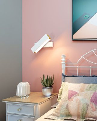 Đèn ngủ Bắc Âu đèn tường phòng ngủ tối giản phòng ngủ hậu hiện đại thiết kế phòng khách trang trí sáng tạo đơn giản cá tính đèn