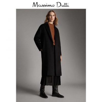 Áo len lông cừu làm bằng tay Massimo Dutti nữ 06455539800