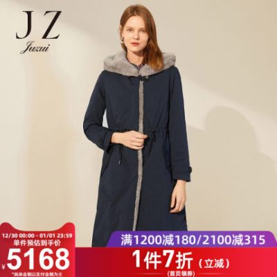 Pre-sale-Women 2019 Winter New Temperament Chồn dài trùm đầu dài vượt qua eo phụ nữ