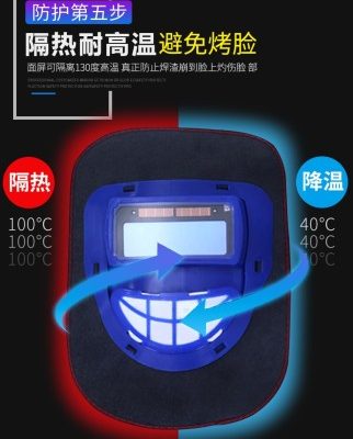 Tự động biến quang mặt nạ hàn gắn đầu hàn nhẹ mũ hàn gương argon hàn da hàn mặt nạ mắt