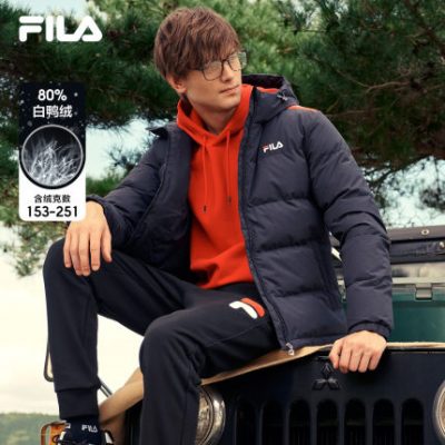 FILA Feile chính thức xuống áo khoác nam 2019 mùa đông mới thể thao áo khoác ngắn ấm áp áo khoác nam