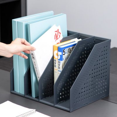 Hiệu quả có thể gập lại tập tin giá để bàn thư mục hộp lưu trữ gấp bốn lần tập tin giá kệ bàn đứng bàn nhiều lớp tập tin khung giá lưu trữ tập tin rack văn phòng cung cấp Daquan