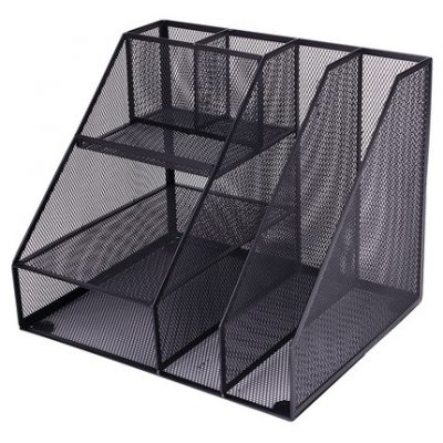 Hiệu quả tập tin kệ sắt thư mục lưu trữ hộp bàn lưu trữ thông tin tập tin tập tin hộp sách kệ sách để bàn đơn giản cuốn sách đứng tập tin kệ nhiều lớp giá văn phòng Daquan