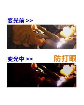 Mặt nạ hàn dày trong suốt thay đổi màu sắc đội mũ bảo hiểm gắn trên đầu