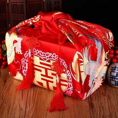 Daquan Bao bì Túi Da Trung Quốc Thêu đỏ Phong bì đôi Hạnh phúc Màu đỏ Vật phẩm cưới Hi Pot Cô dâu của hồi môn Vật tư