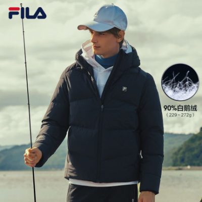 Áo khoác thể thao nam chính thức của FILA 2019 mùa đông mới màu trắng ngỗng xuống ấm ngắn xuống áo khoác nam