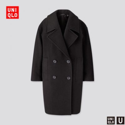 [Hợp tác thiết kế] Áo khoác len đôi nữ pha trộn len dài 422333 Uniqlo