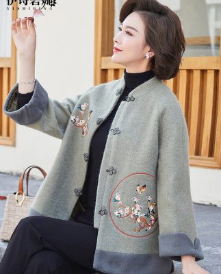 Áo bà mẹ trung niên và người cao tuổi 2019 áo khoác cotton nam trung niên mới mùa thu và quần áo mùa đông Áo len cỡ lớn quần áo cotton